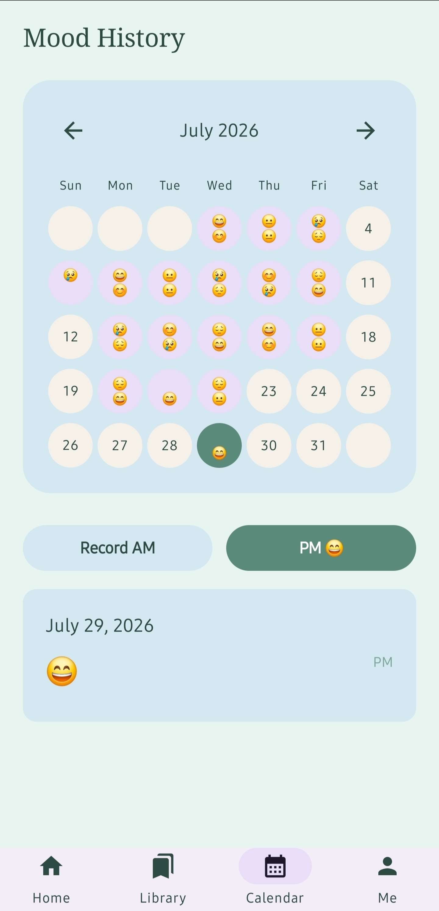 Daily Affirmation — streaks