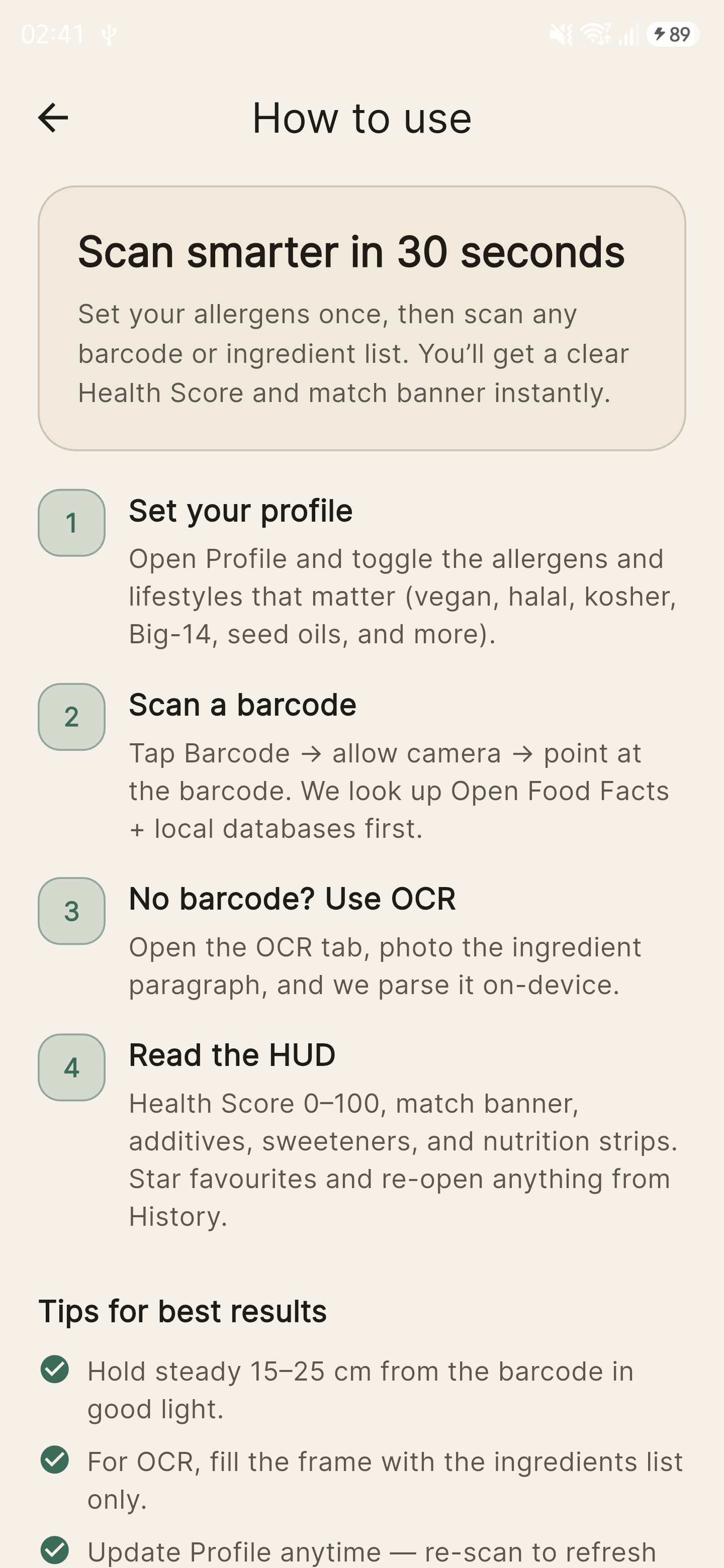How to use guide